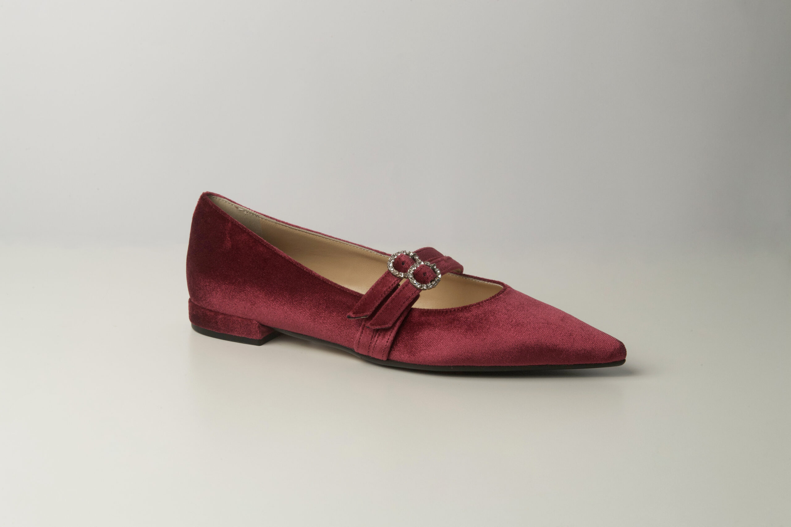 Ballerina Bordeaux in Velluto  Cangiante